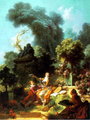 Jean-Honore Fragonard The Lover Crowned France oil painting art